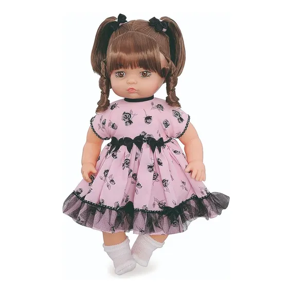 Boneca Anjo Baby Castanho Tipo Reborn Menina Brinquedos Anjo Foto 1