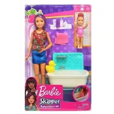 Boneca Babás Barbie Skipper com banheira FXH05 Foto mini 4