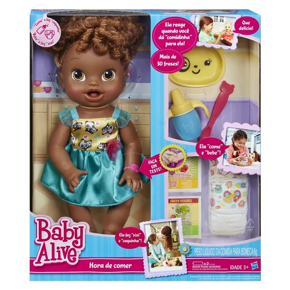 Boneca Baby Alive Hora De Comer Negra - Hasbro A8347 Foto 1