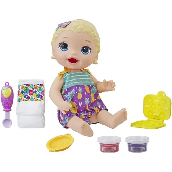 Boneca Baby Alive Lanchinhos Divertidos Loira - Hasbro Foto 1