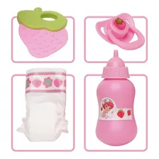 Boneca Baby Moranguinho Faz Xixi Com Acess贸rios Mimo Toys 3 Foto mini 4