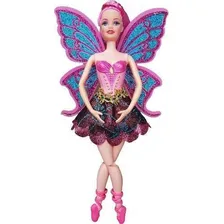 Boneca Bailarina Fada 30 Cm Pernas Dobráveis Com Asas Foto mini  3