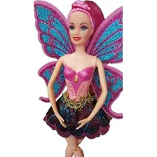 Boneca Bailarina Fada 30 Cm Pernas Dobráveis Com Asas Foto mini 4