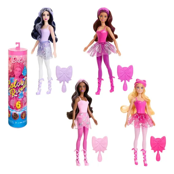 Boneca Barbie Articulada Color Reveal Balé Surpresa Mattel Foto 1