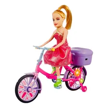 Boneca Barbie Bicicleta Articulada Musica Anda E Acende Luz Foto mini 1