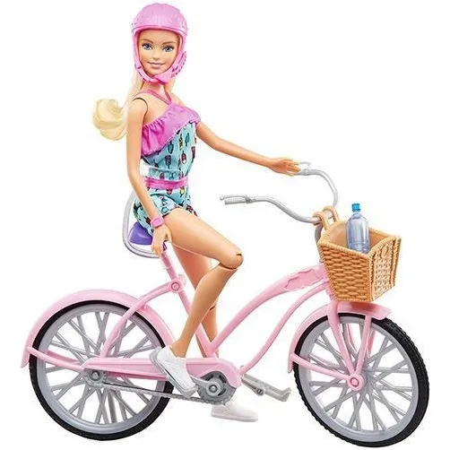 Boneca Barbie Ciclista Com Acessórios Mattel Foto 1