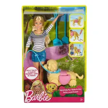 Boneca Barbie FamÃlia Passeio Com Cachorrinho Mattel Foto mini 2
