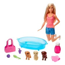 Boneca Barbie Mattel banho de cachorrinhos Foto mini 1