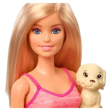 Boneca Barbie Mattel banho de cachorrinhos Foto mini 3