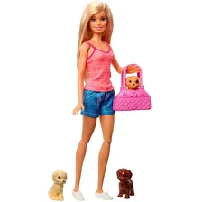 Boneca Barbie Mattel banho de cachorrinhos Foto mini 2