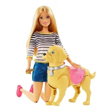 Boneca Barbie Passeio com Cachorrinho walk & potty pup DWJ68 Mattel Foto mini  2