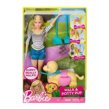 Boneca Barbie Passeio com Cachorrinho walk & potty pup DWJ68 Mattel Foto mini 4