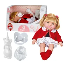 Boneca BebĂȘ Bebezinho Real Faz Xixi Menina C/ Cabelo - Roma Foto mini 1
