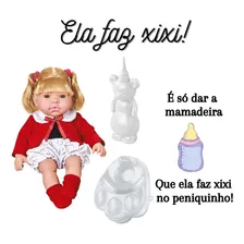 Boneca BebĂȘ Bebezinho Real Faz Xixi Menina C/ Cabelo - Roma Foto mini 2