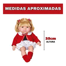 Boneca BebĂȘ Bebezinho Real Faz Xixi Menina C/ Cabelo - Roma Foto mini 3