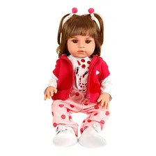 Boneca BebĂȘ Reborn Com PelĂșcia Chupeta Mamadeira E Enxoval Foto mini 4