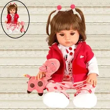 Boneca BebĂȘ Reborn Com PelĂșcia Chupeta Mamadeira E Enxoval Foto mini 2