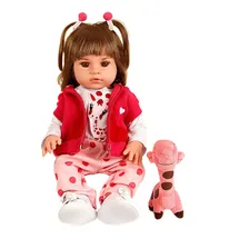Boneca BebĂȘ Reborn Com PelĂșcia Chupeta Mamadeira E Enxoval Foto mini 1
