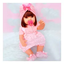 Boneca BebĂȘ Reborn MamĂŁe Reborn Pode Dar Banho + Enxoval Completo Foto mini 2