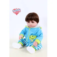 Boneca BebĂȘ Reborn Menino 48cm Original - 100% Silicone Boneca Foto mini 2