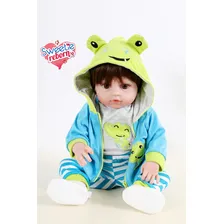Boneca BebĂȘ Reborn Menino 48cm Original - 100% Silicone Boneca Foto mini 3