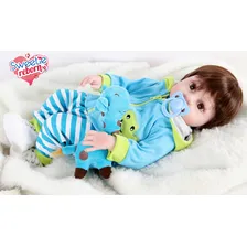 Boneca BebĂȘ Reborn Menino 48cm Original - 100% Silicone Boneca Foto mini 4