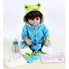 Boneca BebĂȘ Reborn Menino 48cm Original - 100% Silicone Boneca Foto mini 1