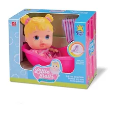 Boneca Bebe Little Dolls Banheirinha Loira - Divertoys Foto mini 3