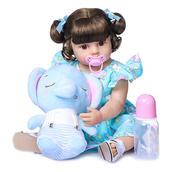 Boneca Bebe Reborn Boneca Silicone Menina Princesa Boneca Foto 1