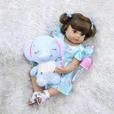 Boneca Bebe Reborn Boneca Silicone Menina Princesa Boneca Foto mini 4