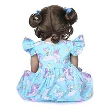 Boneca Bebe Reborn Boneca Silicone Menina Princesa Boneca Foto mini  3