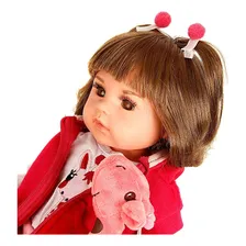 Boneca Bebê Reborn Realista De Silicone Npk 48cm E Girafinha Foto mini  2