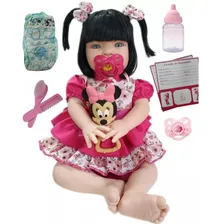 Boneca Bebe Tipo Reborn Completa + Bolsa Maternidade Foto mini 2