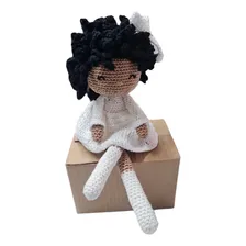 Boneca Black Power Baby Crochê 30x10cm Amigurumi Foto mini 1