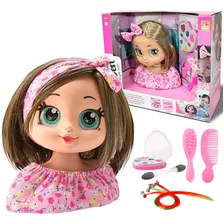 Boneca Busto Infantil Kit Maquiagem Pentear Acess贸rios Foto mini 1
