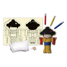Boneca De Pano Kokeshi - Alegria Sem Bateria Foto  mini 1