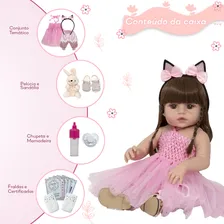 Boneca de Silicone Boneca SFO Sweetie Reborn Boneca Coelhinha 48 Cm Foto mini 4