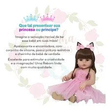 Boneca de Silicone Boneca SFO Sweetie Reborn Boneca Coelhinha 48 Cm Foto mini 2