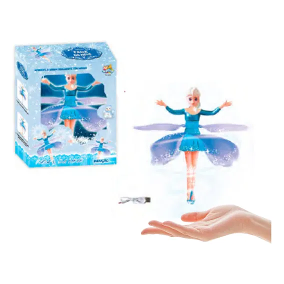 Boneca Fada Das Flores Toy King Fada Voadora Fada Azul Foto 1