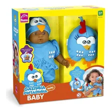 Boneca Galinha Pintadinha Mini Baby Negra 40cm Travesseiro Foto mini 1