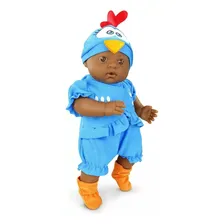 Boneca Galinha Pintadinha Mini Baby Negra 40cm Travesseiro Foto mini 2