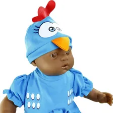 Boneca Galinha Pintadinha Mini Baby Negra 40cm Travesseiro Foto mini 4