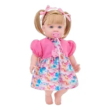 Boneca Larissa Fala 74 Frases 50cm Chupeta Brinquedo Menina Foto mini  2