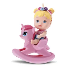 Boneca Little Dolls Balancinho Unicornio Divertoys 8043 Foto mini 3