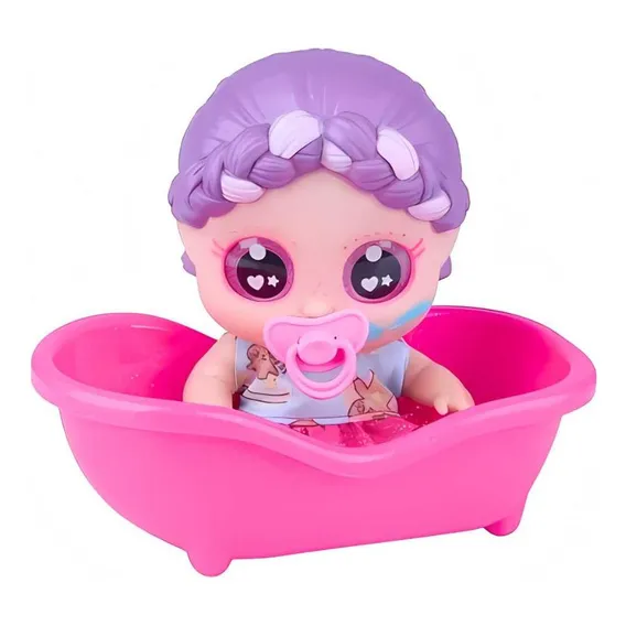 Boneca Little Dolls Banheirinha Glitter Divertoys Foto 1
