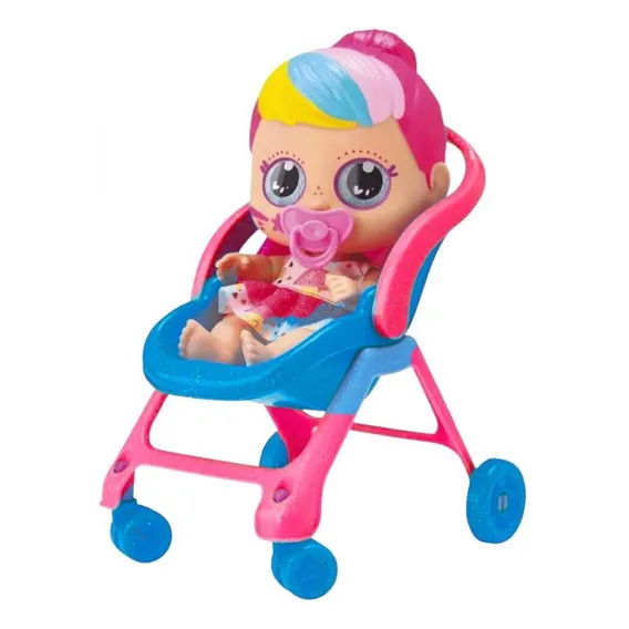 Boneca Little Dolls Glitter Carrinho De Passeio Divertoys Foto 1