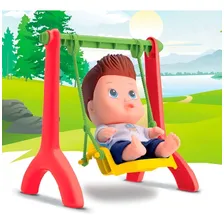 Boneca Menino Little Dolls Playground C/ Balanço - Divertoys Foto mini 3