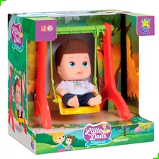 Boneca Menino Little Dolls Playground C/ Balanço - Divertoys Foto mini 1