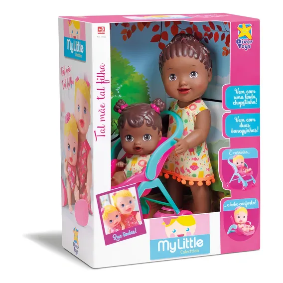 Boneca My Little Colection Tal Mãe Tal Filha Negra Divertoys Foto 1