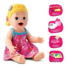 Boneca My Little Collection Primeira Papinha Loira Divertoys Foto mini 4
